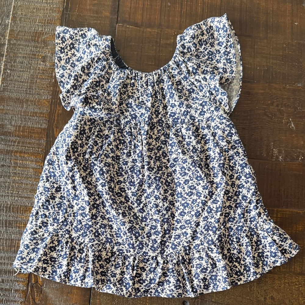 Zara Kids Blue and White Floral Dress